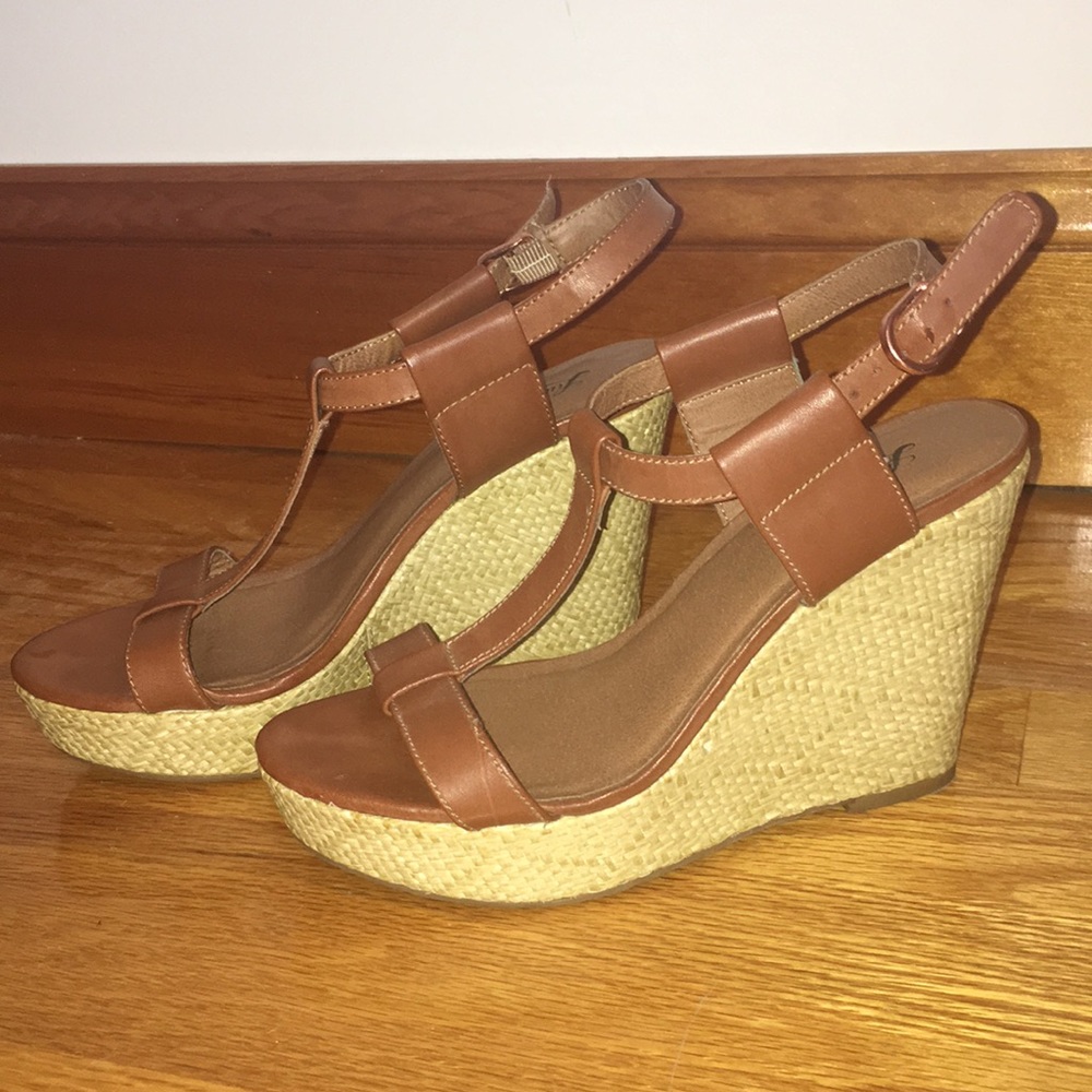 LUCKY BRAND straw wedge sandals ***Price drop***